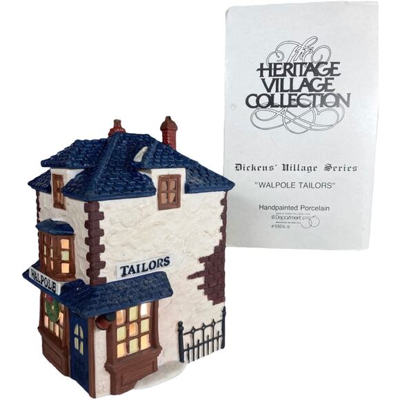 NEW Dept 56 Dickens Snow Village WALPOLE TAILORS Lighted Shop Christmas Building - Picture 2 of 14